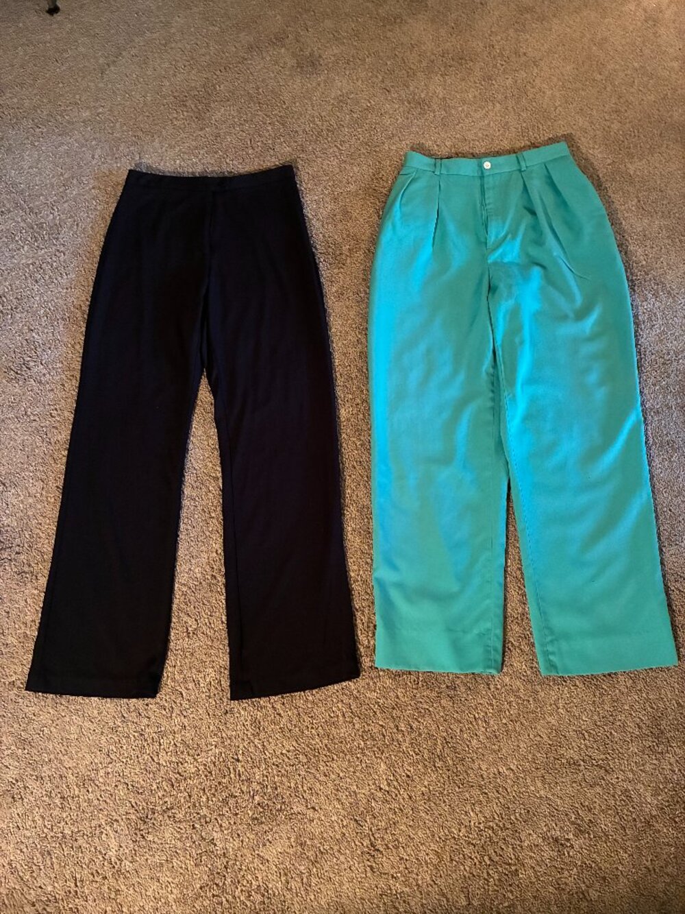Lot Of 2 Womens Dress PANTS, Sz 6, Turquoise (Ralph Lauren)/Black (Ann Taylor)